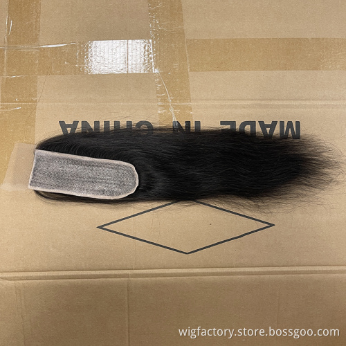Cuticle Aligned Hair lace closures,bone straight hair with closure,silk base 2x6 closure
